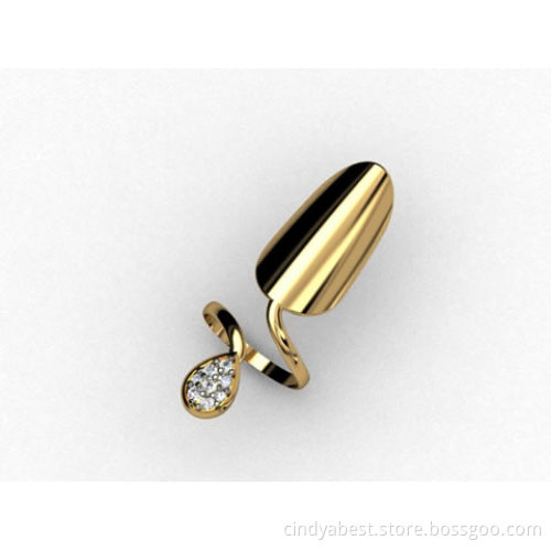 Wholesale-fashion hot sale cheap wax setting silver jewelry nail ring